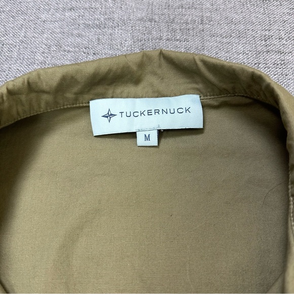 Tuckernuck Charlie Stand Collar Sage Green Shirt Dress Size M - Picture 11 of 16
